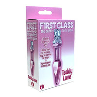 Adult Sex Toys The 9's Teddy Love Glass Butt Plug Pink