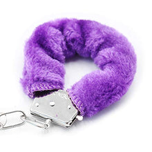 Load image into Gallery viewer, Interesting Soft Plush Toys with Key Handcuffs Toy Police Uniform Handcuffs Props Accessories Party Supplies (Purple)
