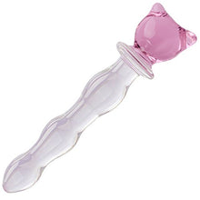 Load image into Gallery viewer, Crystal Glass Pleasure Wand Dildo Penis - AKStore - Bear/Cat, Pink
