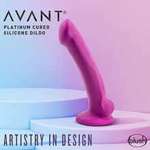 Load image into Gallery viewer, Blush Avant Ergo Mini Silicone 7.25 Inch Dual Density Dildo, Suction Cup Harness Compatible, Sex Toy for Adults, Violet
