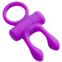 Load image into Gallery viewer, YEEMEEL Vibrating Cock Ring Stimulate Penis Silicone Vibrating Rabbit Cock Ring Penis Ring Delay Ring Penis Ring Great Sex Toy for Men and Couples (Purple)
