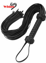 Load image into Gallery viewer, AOXVIA 30&quot; Whip for Sex Play, BDSM Leather Flogger Adult Sex Whip, Spanking Flogger BDSM Play, Black Sex Whip
