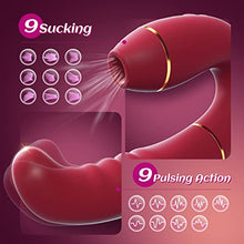 Load image into Gallery viewer, Adult Sex Toys Clitoral Sucking Vibrators - Innovative 9 Sucking &amp; 9 Pulsing Action G Spot Vibrator, Personal Massager 2in1 Vibrating Dildo Nipple Sucker Anal Sex Toy for Women Couples Pleasure
