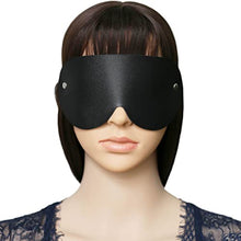 Load image into Gallery viewer, Eye mask Blindfold mask Eye Patch lightproof PU Leather Sexy Men&#39;s and Women&#39;s Cosplay SM Handcuffs Restraints Training Adjustable Costume Accessories (Darkbrown)
