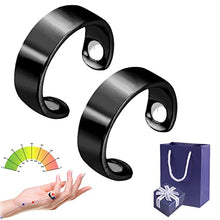 Load image into Gallery viewer, Healthgo Blood Pressure Regulator Ring, Blood Sugar Control Ring, Blood Glucose Control Ring, Healthgo Blood Sugar Regulating Ring, Lymphatic Drainage Magnetic Ring (2pcs Black)
