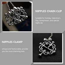 Load image into Gallery viewer, SOIMISS Non Piercing Nipple Ring Metal Nipple Clamps with Bells Fake Nipple Rings Clip On Nipplerings with Chains BDMS SM Flirting for Adults Lovers Couples
