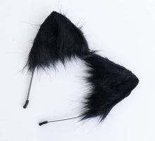 Load image into Gallery viewer, Foxtail Butt Plug - Purple and Black Cat Tail Plug - Roleplay Toy (Medium, Black)
