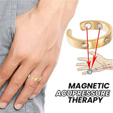 Load image into Gallery viewer, Bonwuno Lymphatic Drainage Magnetic Ring, 2Pcs Magnetic Lymph Detox Ring, Open Finger Ring Magnetic Rings for Men Women
