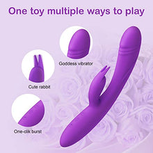 Load image into Gallery viewer, G Spot Rabbit Vibrator, Sex Toys for Clitoris G-spot Stimulation,Waterproof Vibrator with 10Powerful Vibrations Dual Motor Stimulator for Women or Couple Fun(Purple)
