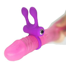 Load image into Gallery viewer, YEEMEEL Vibrating Cock Ring Stimulate Penis Silicone Vibrating Rabbit Cock Ring Penis Ring Delay Ring Penis Ring Great Sex Toy for Men and Couples (Purple)
