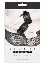 Load image into Gallery viewer, Sinful Wrist Cuffs, Black
