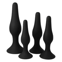 Load image into Gallery viewer, Black Silicone Watertight Male Exercise Plug Plugs (4 PCS) That Used for Women and Men
