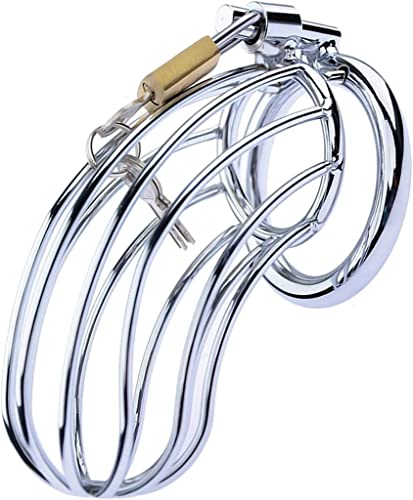 Male Chastity Device Hypoallergenic Stainless Steel Cock Cage Penis Ring Virginity Lock Chastity Belt Adult Game Sex Toy