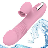 Toy Rose for Women Rabbit Vibrator Clitoris Silent Lifelike Soft Stimulator Heating Function Waterproof Peristalsis Modes Dildo Vibrations G-spot Clit Couple Couples Massage