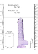 Load image into Gallery viewer, 8&quot; / 20 cm Realistic Dildo with Balls - Purple
