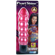 Load image into Gallery viewer, Pearl Shine Ribbed W/p Vibrator - Pink
