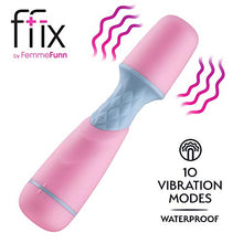 Load image into Gallery viewer, Femme Funn FFIX Small Lightweight Deep Tissue Massager Wand - 100% Waterproof Couples Vibrator Adult Toy - Pink Wand Vibrator Personal Massager for Women - Single Button Vibrating Massager for Adults
