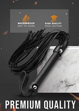 Load image into Gallery viewer, MALINERO Black Sex Whip Adult Crop 18&quot; BDSM Whip Set Bondage Flogger Kit Crop Sex Set Adult Crop Paddle Spanking BDSM Set Spanking Paddle Adults Flogger
