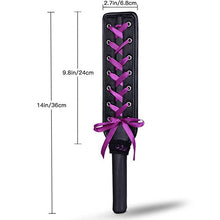 Load image into Gallery viewer, Under The Bed Restraints System Bondage SM Sex Toy Leather Paddle Hand Slapper Spanking Paddle with Ribbon Bow Lace Trim Couples Role Game Play Fancy Dress Up Costume
