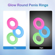 Load image into Gallery viewer, Silicone Penis Rings, Glow Cock Rings Set for Erection Enhancing, Long Lasting Stronger Men Sex Toy, Delaying Ejaculation Adult Sex Toys for Men or Couple
