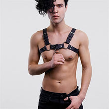 Load image into Gallery viewer, CAOMIAN Gay PU Leather Body Harness Erotic Men BDSM Bondage Sexy Lingerie Club Shoulder Straps Cosplay Costumes Gothic Belt Fetish Wear (Color : Style3, Size : One Size)
