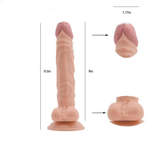 Load image into Gallery viewer, Exquisite Size can be Used for Beginners Game Bathroom 9.5 inches Silicone Suction Cup Realistic Classic Dick Wand
