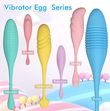 Load image into Gallery viewer, APP Control Vibrator for Women, Smarter Vibrator as Valentine&#39;s Day Gift for Her, Macarons Vibrator include Vibrating, Kneed, Pulse, Rotation, Telescopic, Swing with 9 Stimulations mode 6pcs/Set
