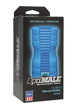 Load image into Gallery viewer, Doc Johnson OptiMALE - TRUSKYN Silicone Stroker - Ribbed - Blue
