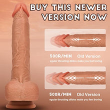 Load image into Gallery viewer, Thrusting Dildo Vibrator for Women: Realistic Heating Vibrating Dildo Thruster Throat Trainer, Silicone Suction Cup Dildo for Men, Anal Prostate Dildo with 7 Thrusts 7 Vibration Modes, Adult Sex Toys
