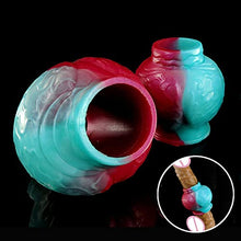 Load image into Gallery viewer, Silicone Large Knot Dildo Cock Ring Penis Sleeve Vaginal Anal Stimulate Ring Toys (L)
