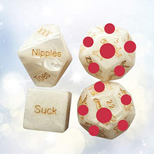 Load image into Gallery viewer, KESYOO 4pcs Sex Dice Games for Couples Romantic Role Playing Dice for Him and Her Party Dice Game Novelty Toy for Hen Party
