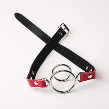 Load image into Gallery viewer, Lock Double Ring Iron Ring Mouth Plug, Male and Female Adult Couples BDSM Sex bite Gag, Bondage Constraint Toys
