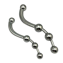 Load image into Gallery viewer, Stainless Steel Prostate Pull Bead Massager Masturbation Stick Back Court Plug Anal Plug (Size Optional Size) (s)
