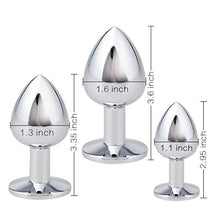 Load image into Gallery viewer, CCHW Pink Anal Plug Stainless Steel Jeweled Butt Plug Adult Sex Products Personal Massager (Small)
