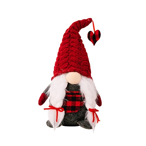 TOWMUS Gift for Men Valentine's Day Gift Red Knit Cap Doll Doll Furnishing Articles Furnishing Articles Couples (RD2, One Size)