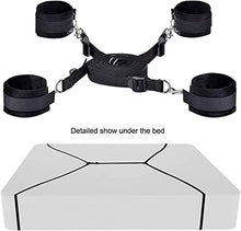 Load image into Gallery viewer, Bondaged Kit Adult Bed Restraint Set Sex Hand Restraining for Adults Couples Bed Bondaged Restraints Neck to Wrist Soft Cuffs Sexy Strap for Couples Bed Ties Wrist and Ankle Toys Sweaters F27
