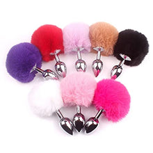 Load image into Gallery viewer, LSCZSLYH Metal Plush Rabbit Fox Tail Anal Plug Butt Plug Rabbit Ear BDSMFor Women Adult Game (Color : Collar B)
