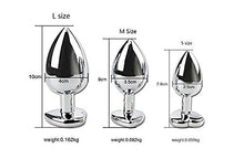 Load image into Gallery viewer, 3 Pcs 3 Size Stainless Steel Diamond Jeweled Toys - Adult Plug Toys Set - Anal Trainer Toys (Dark pueple)
