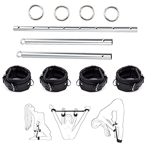 Spreader Bar Set Extendable Sex Toys Restraint BDSM with Hand Wristcuffs Ankle Cuff Aluminum Furniture for Adult Games