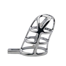 Load image into Gallery viewer, FST Cock Cage Male Chastity Device Steel Metal Silver Locked Cage Sex Toy for Men, Lock and Key Included
