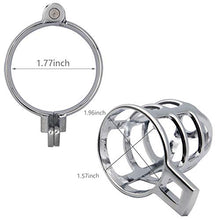 Load image into Gallery viewer, FST Cock Cage Male Chastity Device Steel Metal Silver Locked Cage Sex Toy for Men, Lock and Key Included
