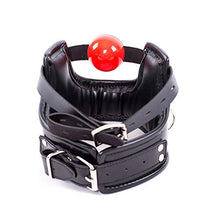 Load image into Gallery viewer, MFMYEE Bondage Harness with Fetish BDSM Silicone Ball Gag Professional Bondage Leather Collar Padded Collar Neck Corset
