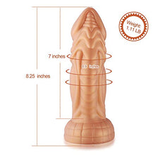 Load image into Gallery viewer, Hismith 8.25&quot; Slightly Curved Silicone Dildo with KlicLok System for Hismith Premium Sex Machine, 7&quot; Insert-able Length, Girth 6.9&quot; Diameter 2.2&quot; - Monster Series
