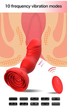 Load image into Gallery viewer, Anal Butt Plug Sex Toys Rose Sex Stimulator for Women, Vibrating Butt Anal Plugs, Remote Control Buttplug Thruster Massage Vibrator with 10 Modes &amp; Red Rose Base, 2023 New Waterproof Silicone SM Toy
