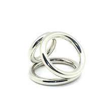 Load image into Gallery viewer, Fertish Cock Ring for Men Silver Metal Cock Cage Penis Ring
