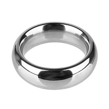 Load image into Gallery viewer, Beauty7 Heavy Duty Stainless Steel Penis Cock Ring Scrotum C-Ring Harder Stronger Erection Penis Enhancer Delay Ejaculation (Size: L)
