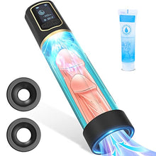 Load image into Gallery viewer, Automatic Penis Pump for Men Erection &amp; Enlargement with 2 * 8 Modes, Male Sex Toys Self-Vacuum Sensuality Pump Penis Enlargers &amp; Stimulation Penis Training Device Couple Adult Toys, 3 Penis Rings
