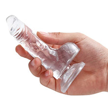 Load image into Gallery viewer, Beginners 5 Inch Clear Jelly Dildo,Realistic Mini Dildos with Strong Suction Cup for Hands-Free Play,Adult Sex Toy for Women Men Couples,G-Spot Stimulation Dildos Anal Toys
