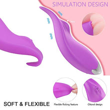 Load image into Gallery viewer, MISSTU Sex Toys Clitoral Vibrator Clit Stimulators Small Tongue Licking Massager Sensual Games Oral Adult Toy for Virgin Foreplay Entertainment for Women Men Couples Silicone Waterproof (Purple)
