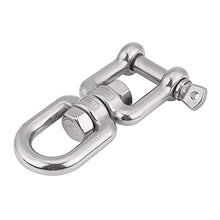 Load image into Gallery viewer, Swivel Shackle, Akozon Swing Swivel Ring Snap Rolling Shackle Device, Heavy Duty 304 Stainless Steel Swivel Ring Snap 360 Rotation Shackle Device(12mm)
